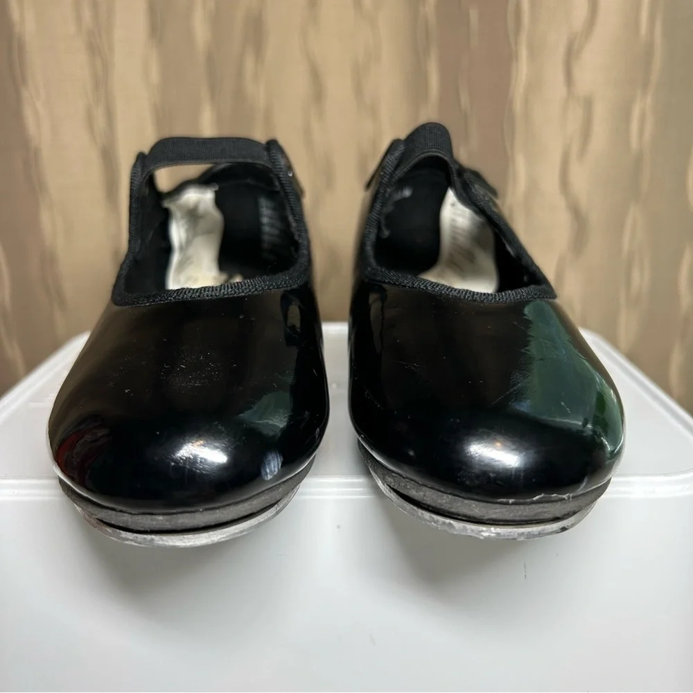 🌺 Revolution Dance Toddler Girl's 12.5 Black Patent Buckle Tap